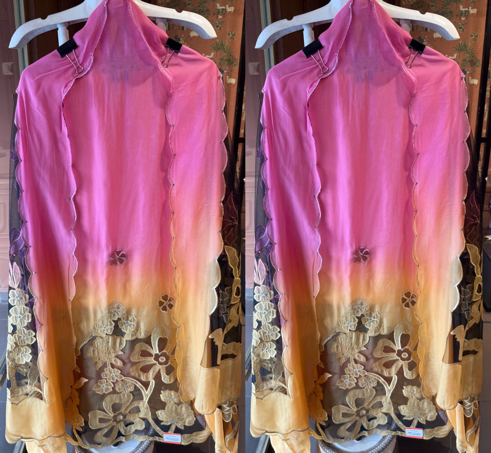 Ombré shaded Organza unstitched Shirt