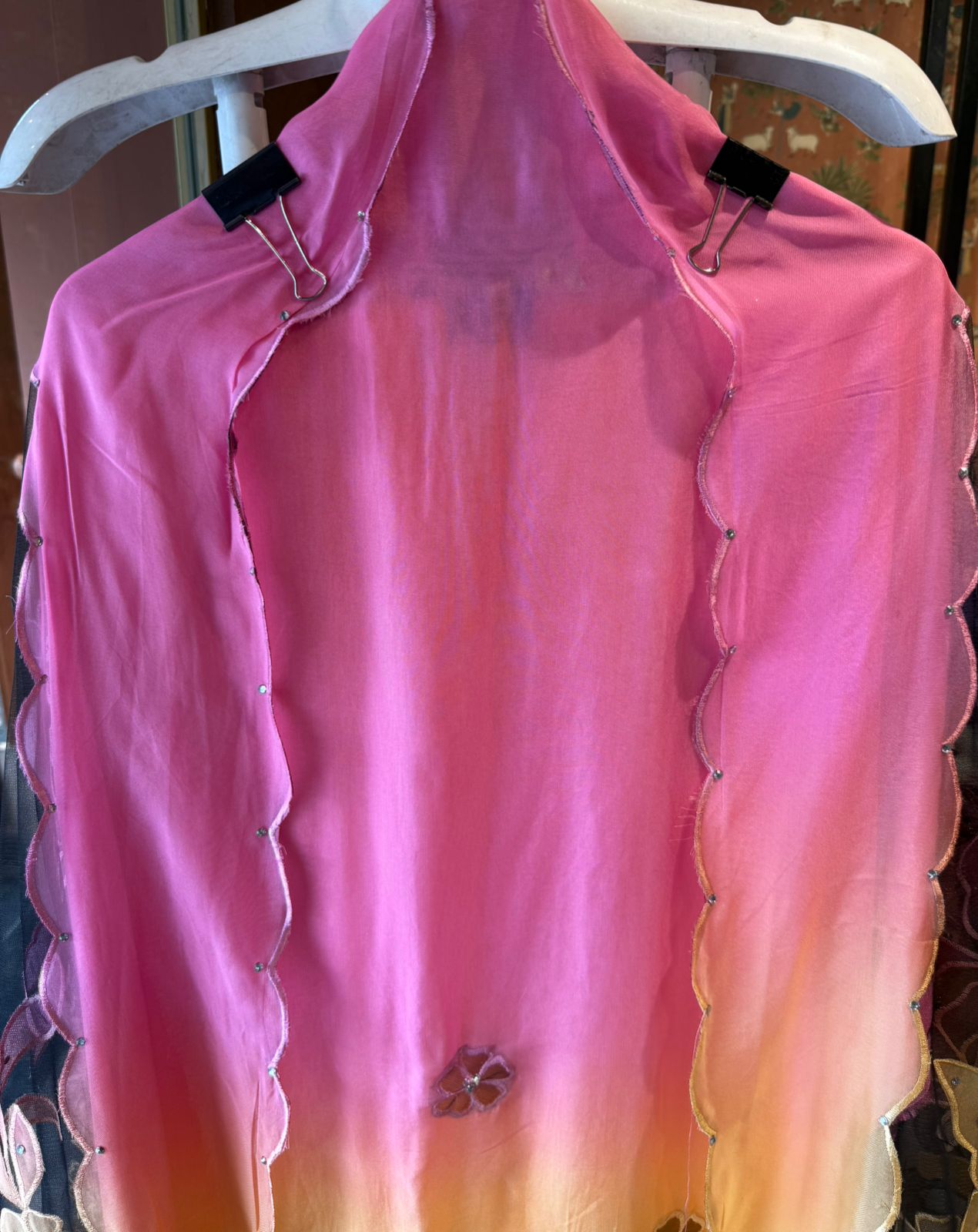 Ombré shaded Organza unstitched Shirt