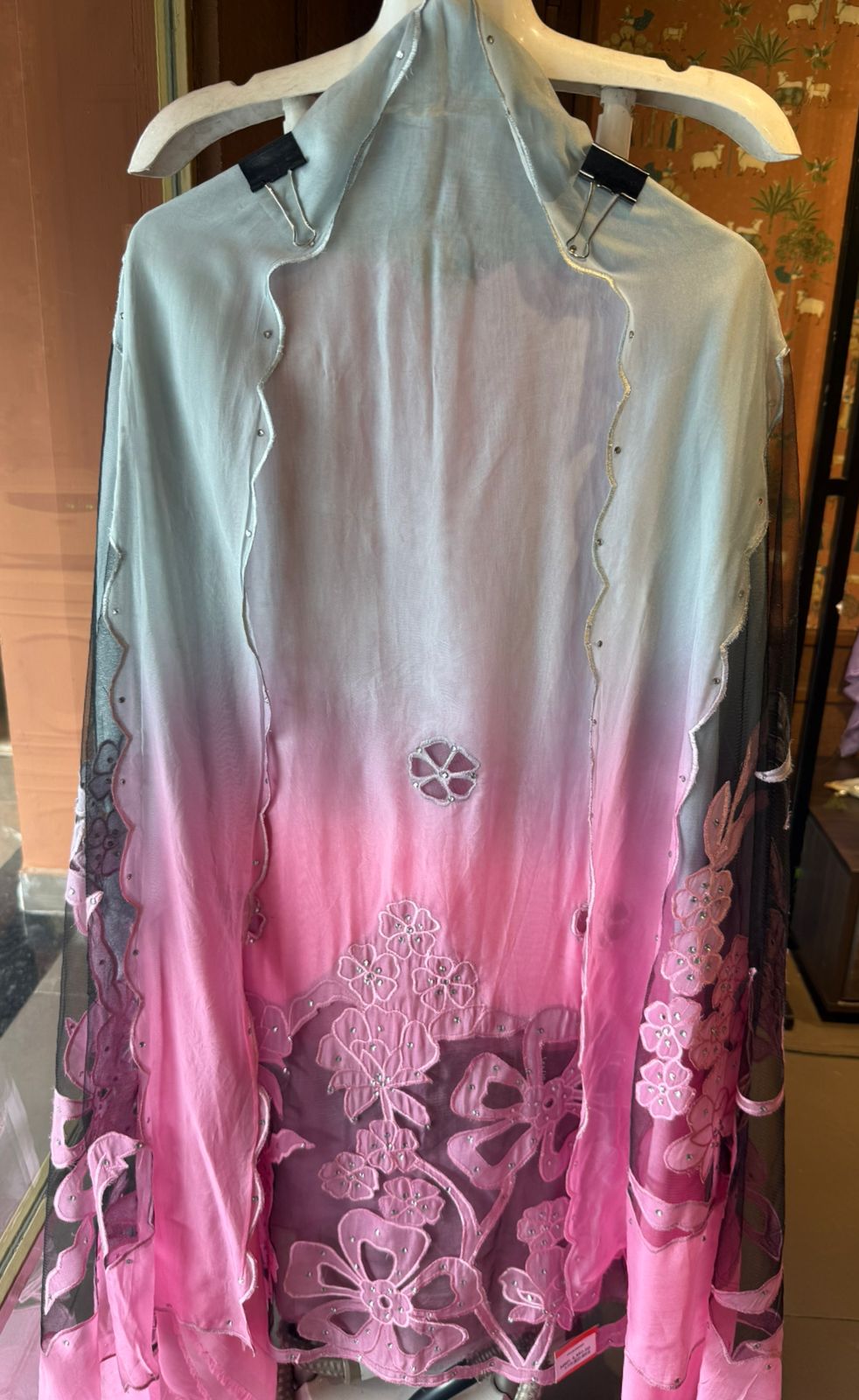 Ombré shaded Organza unstitched Shirt