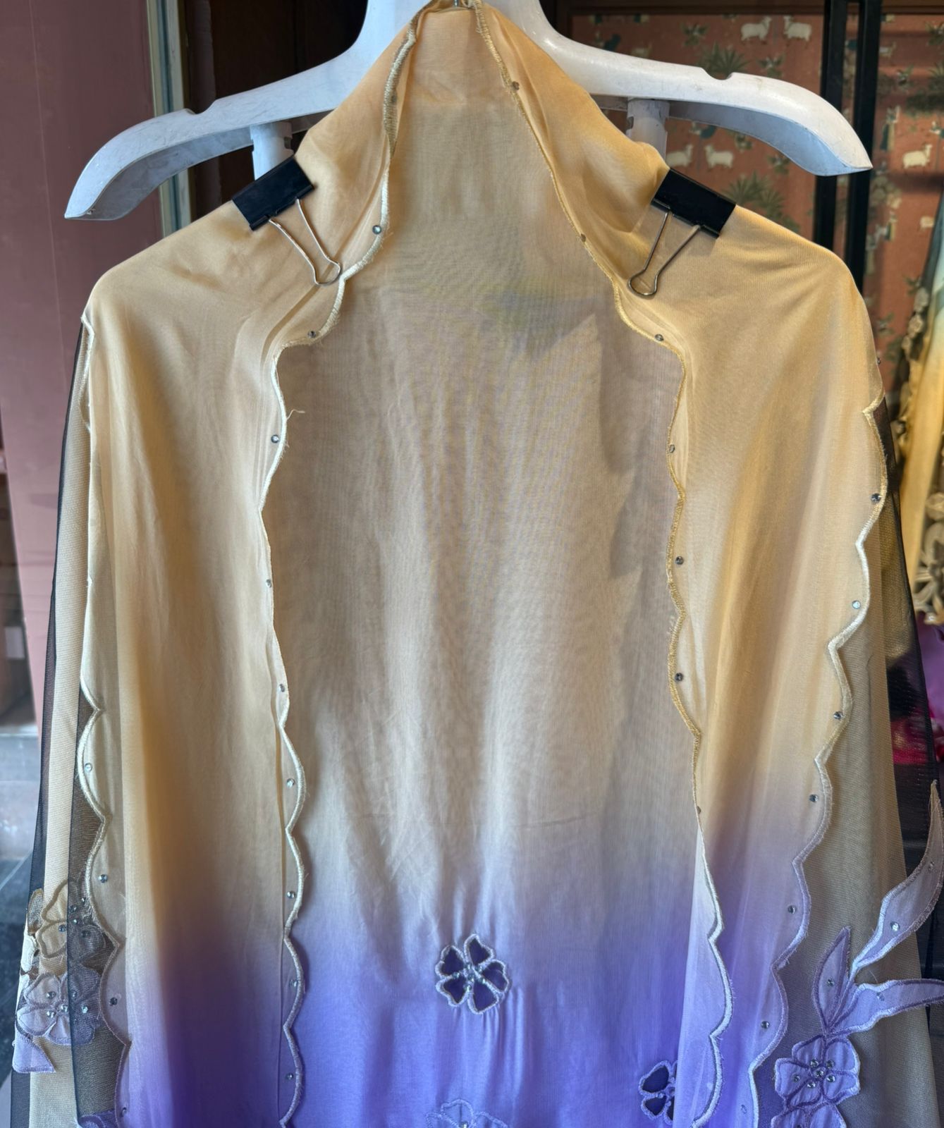 Ombré shaded Organza unstitched Shirt