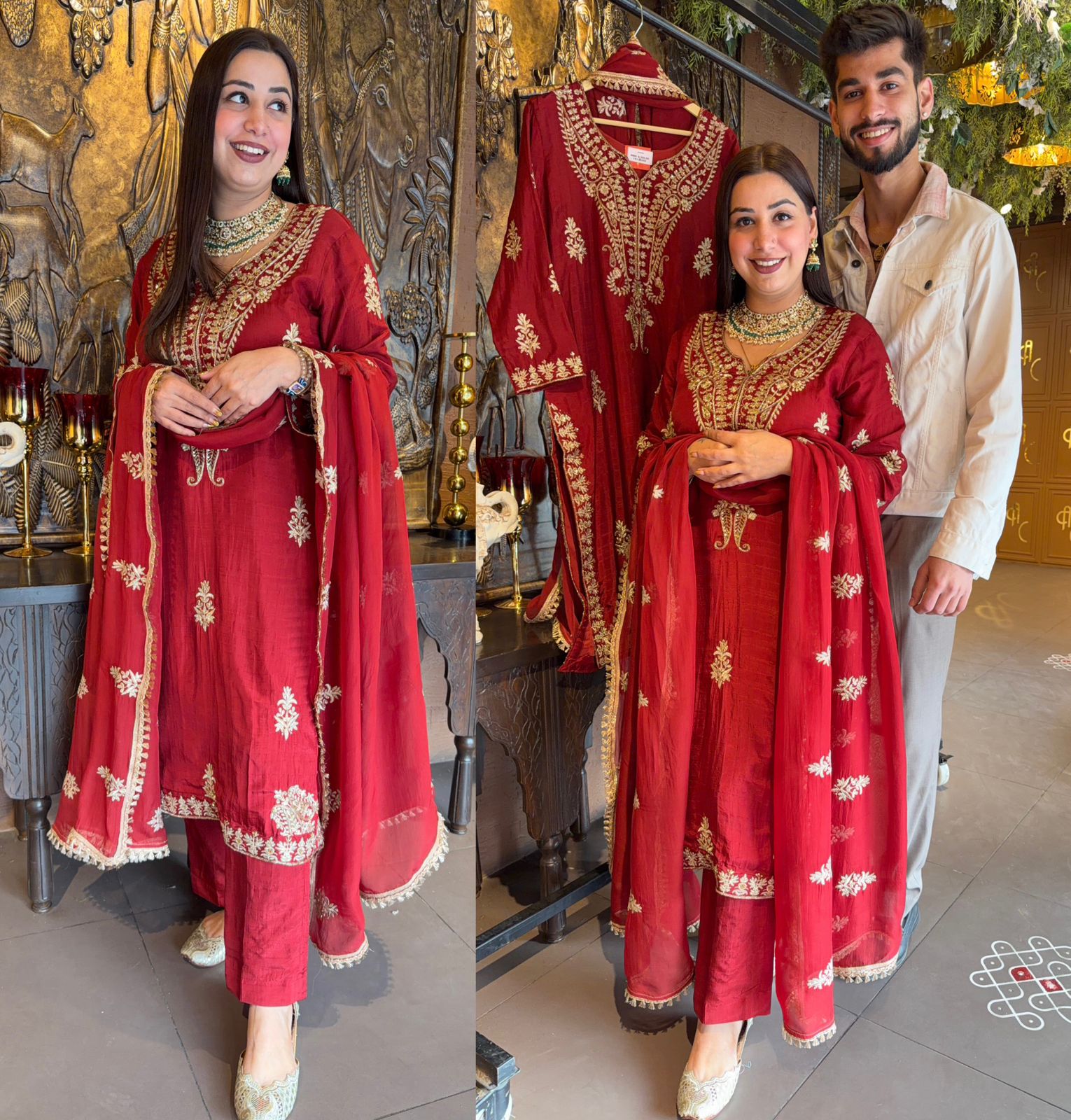 Elegant embroidered kurta set