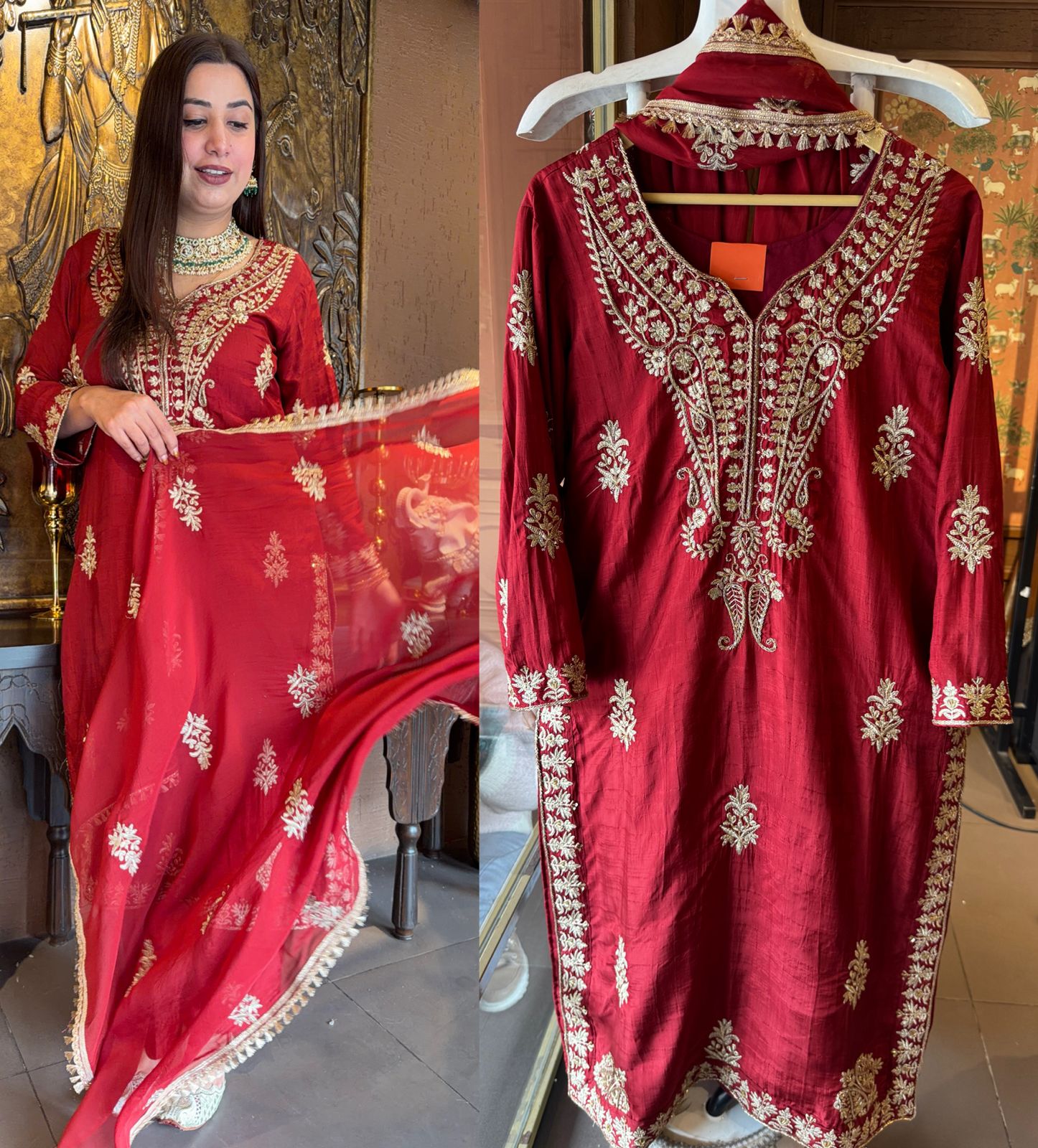 Elegant embroidered kurta set