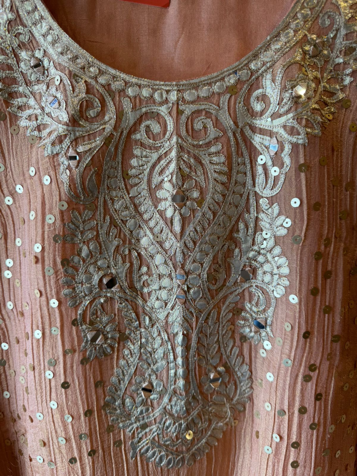 Premium Embroidered Coord Set with Potli Bag