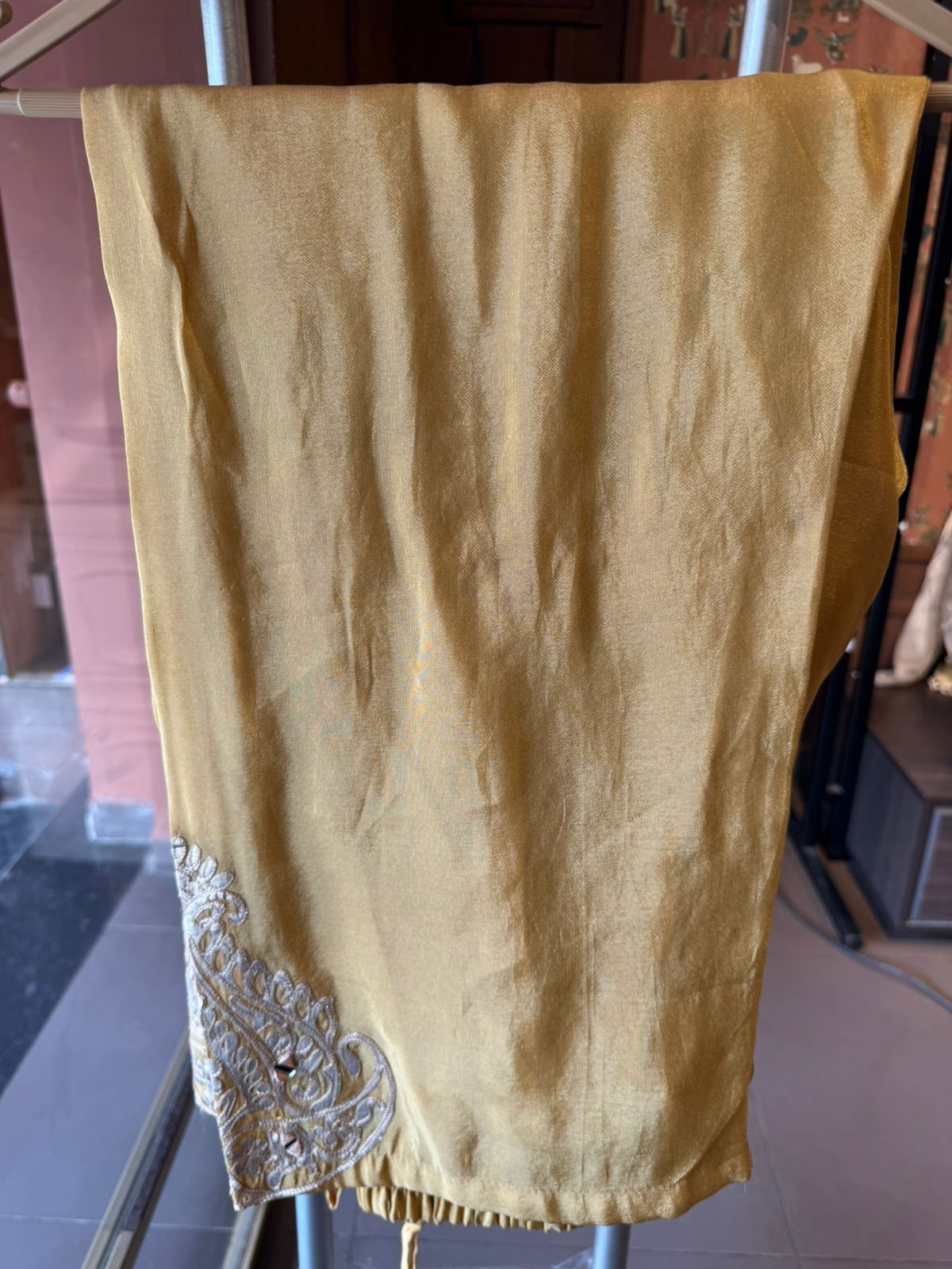 Premium Embroidered Coord Set with Potli Bag