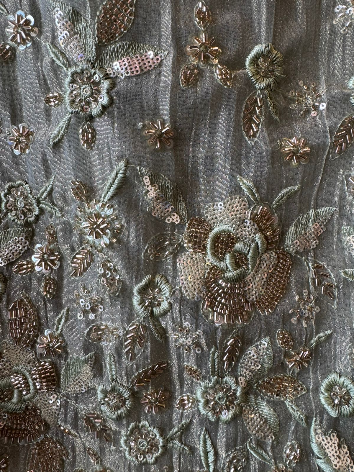 Pakistani Handwork Crushed Tissue Unstitched Suit