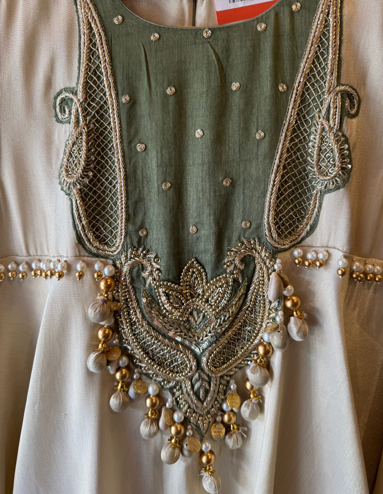 Elegant Ivory-Gold Designer Suit