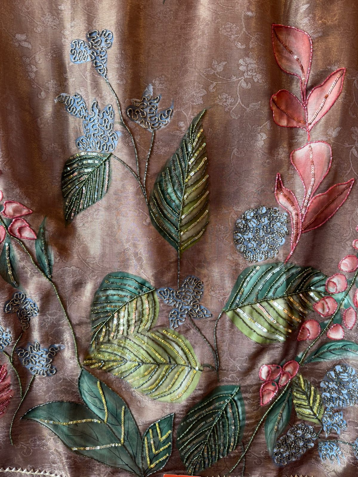 Royal Shimmer Jacquard Unstitched Suit