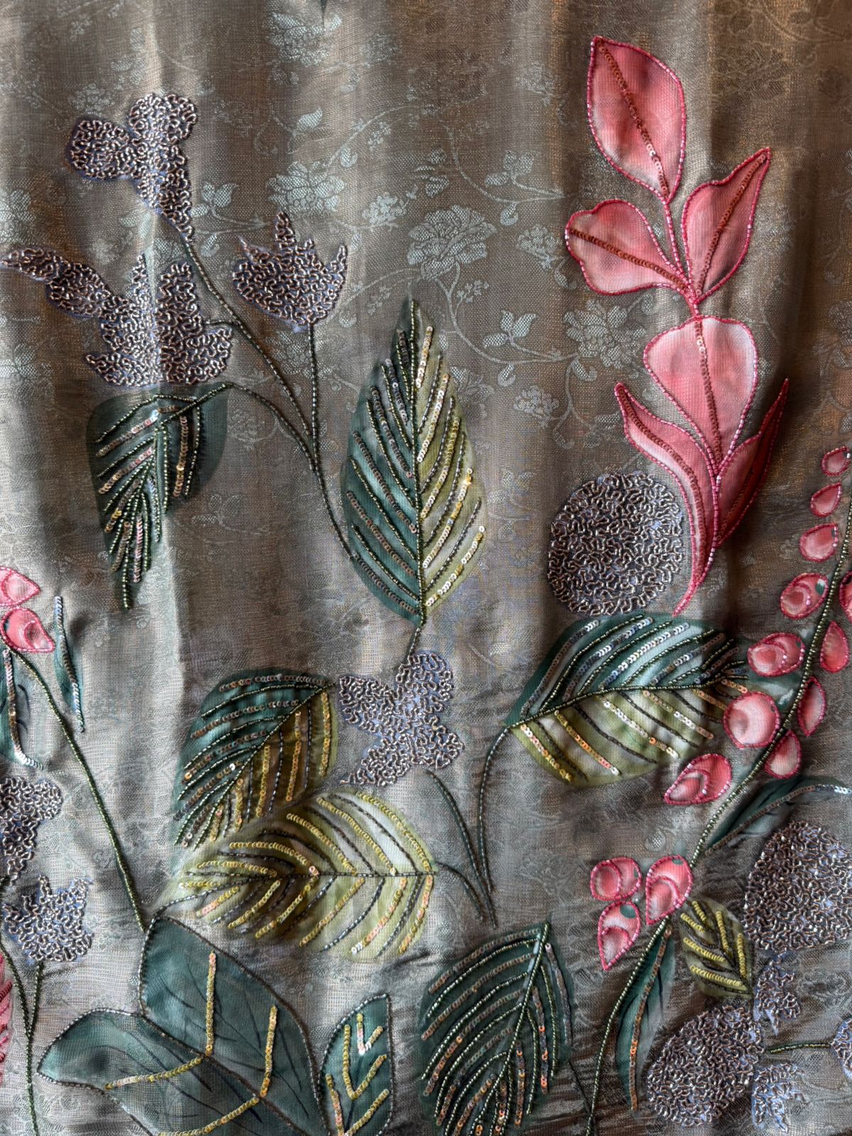 Royal Shimmer Jacquard Unstitched Suit