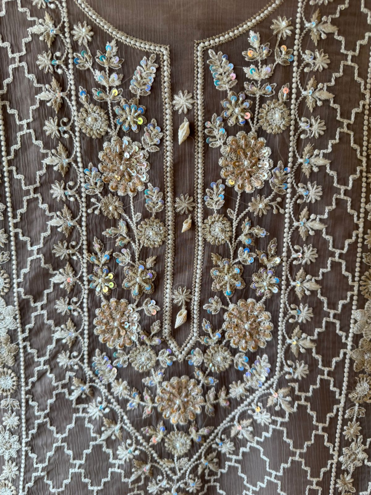 Premium Crushed Chiffon Pakistani Embroidered Unstitched Suit