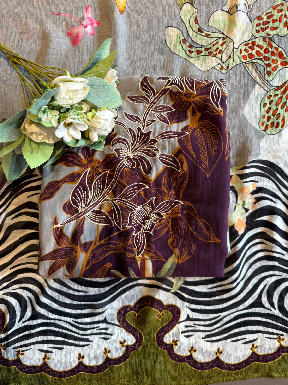 Pure muslin digital printed suit