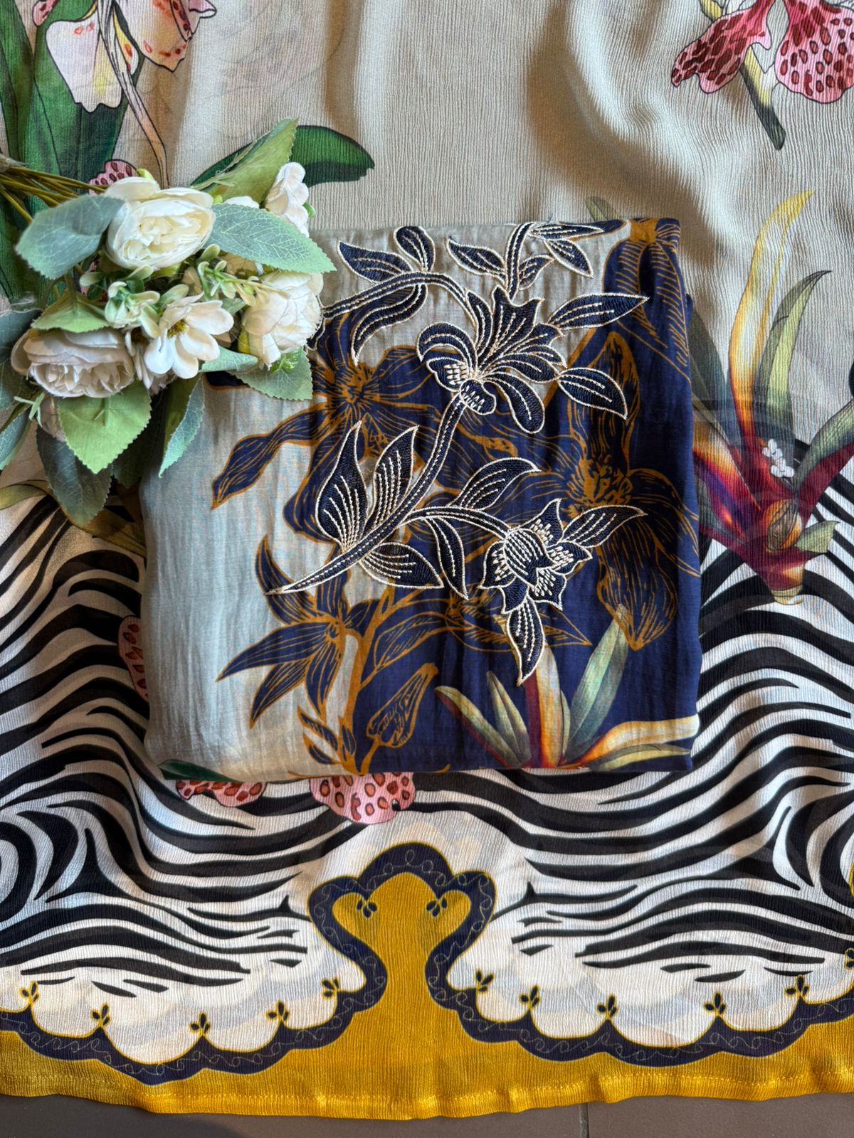 Pure muslin digital printed suit