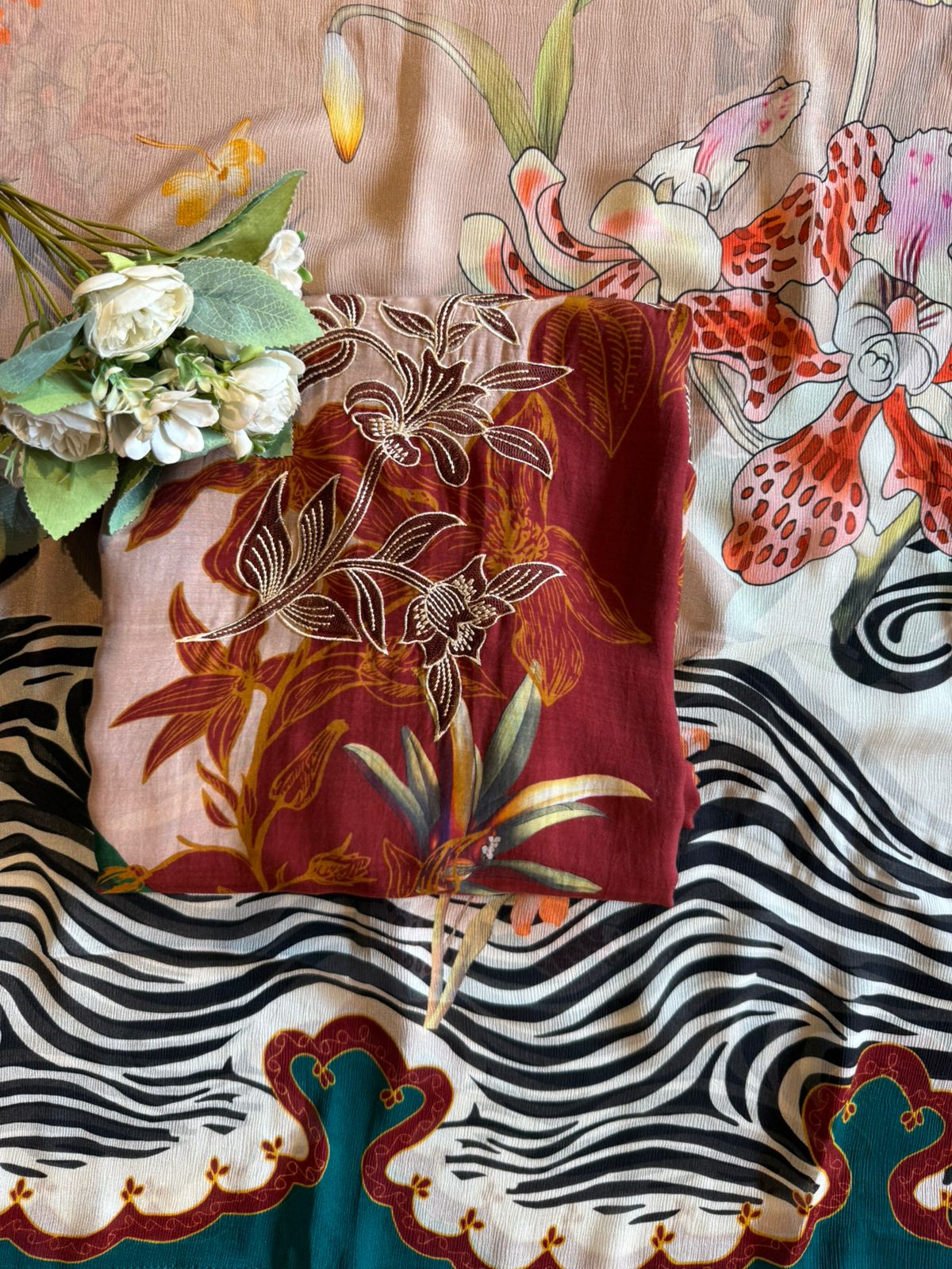 Pure muslin digital printed suit