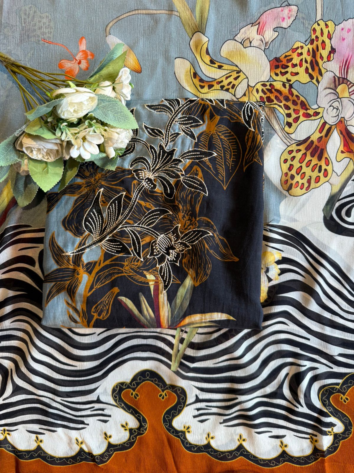 Pure muslin digital printed suit