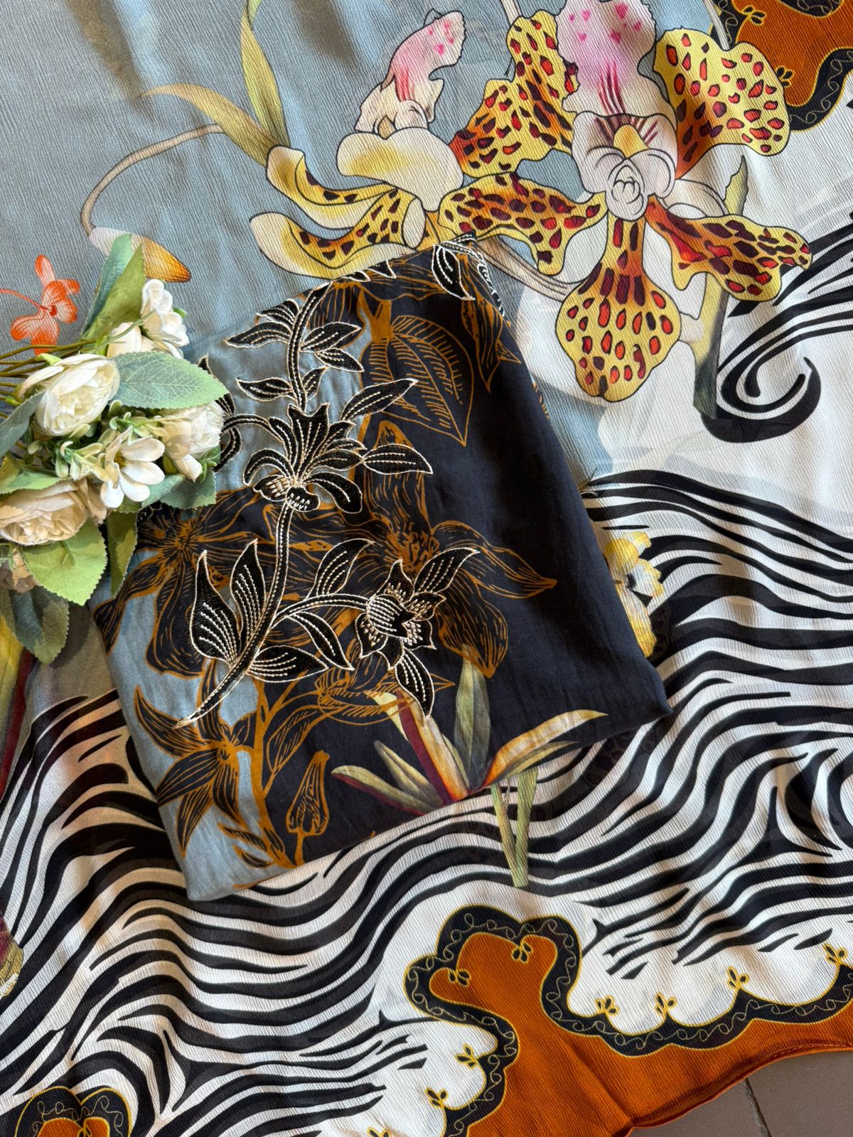 Pure muslin digital printed suit