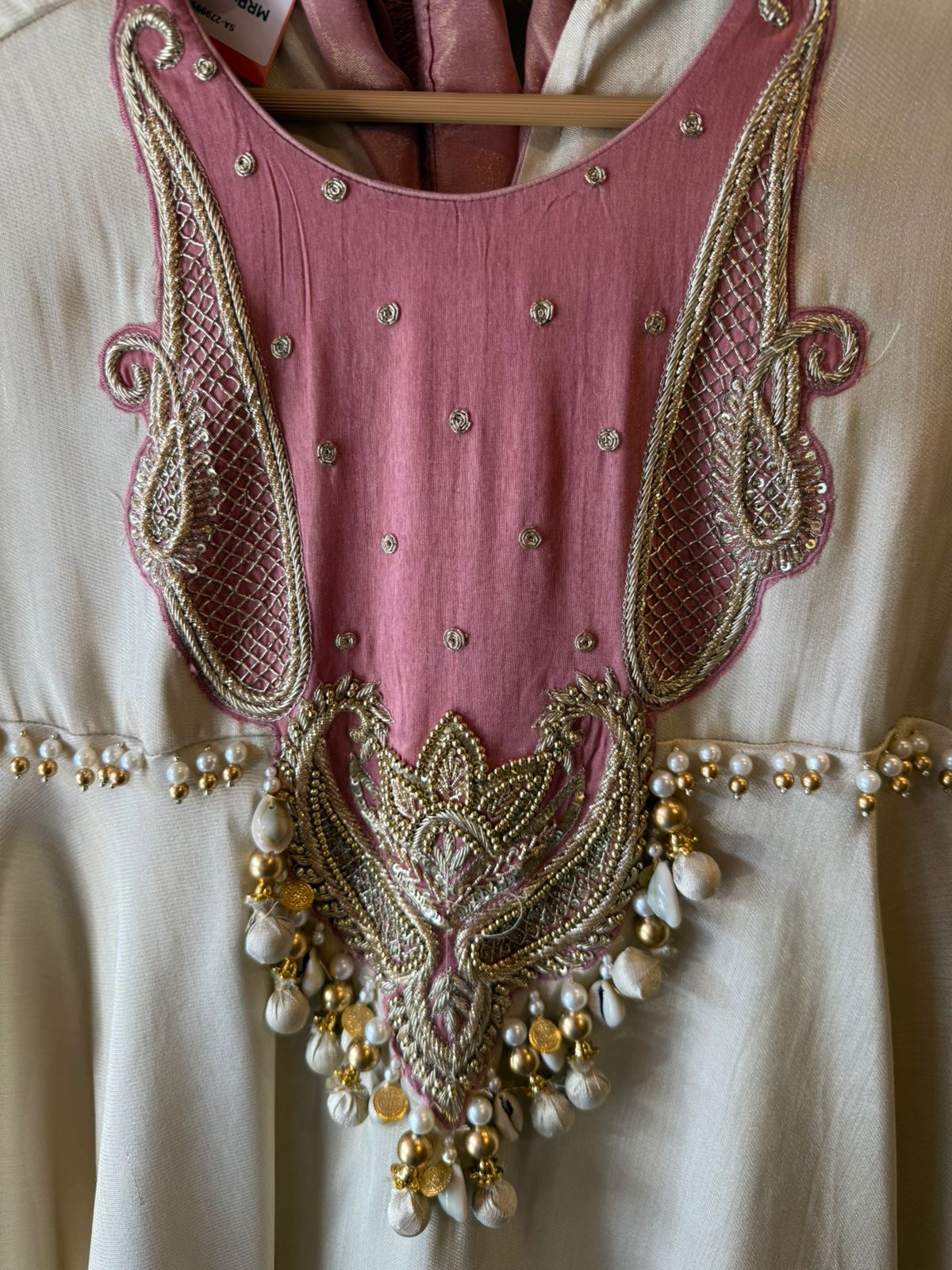 Elegant Ivory-Gold Designer Suit