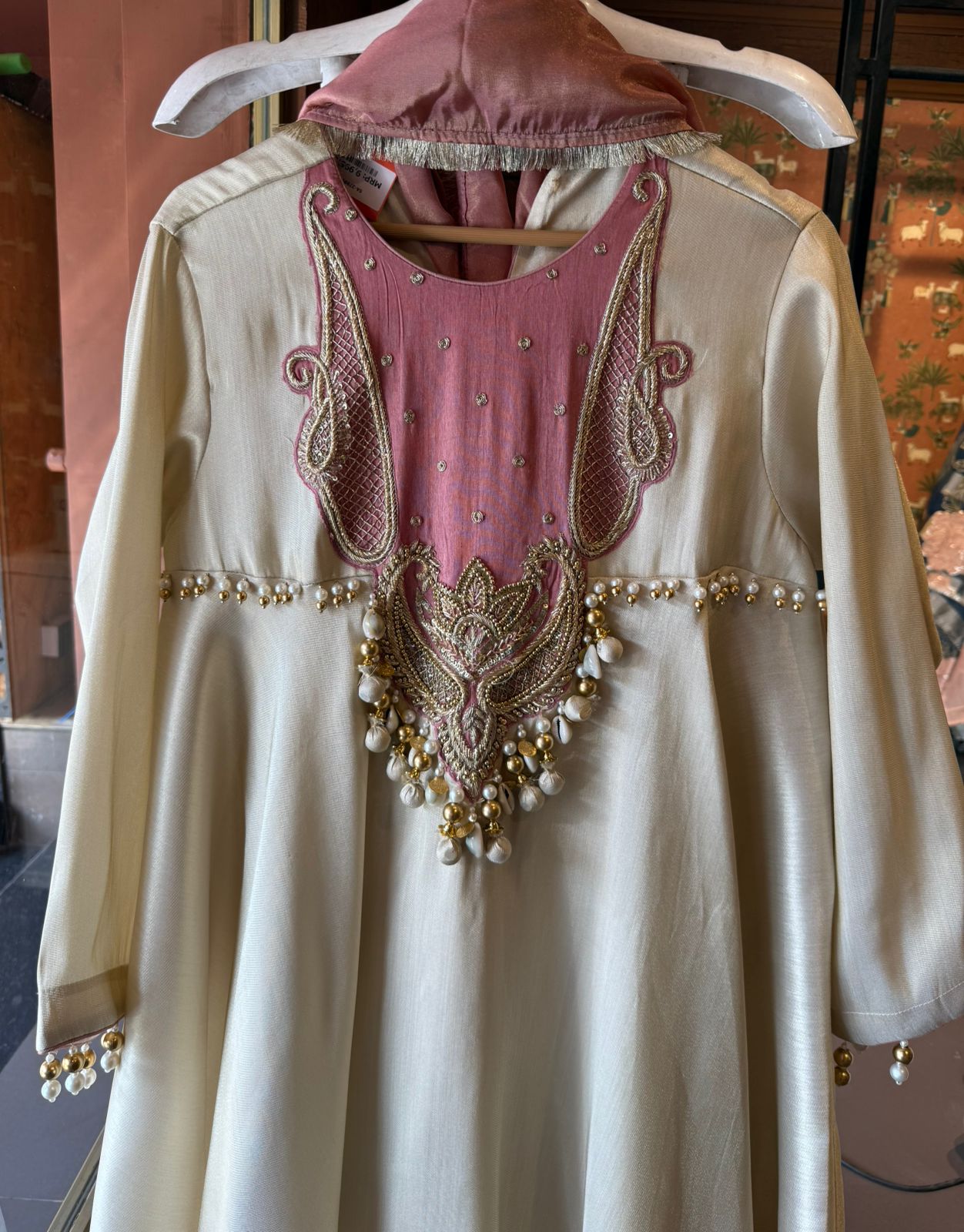 Elegant Ivory-Gold Designer Suit