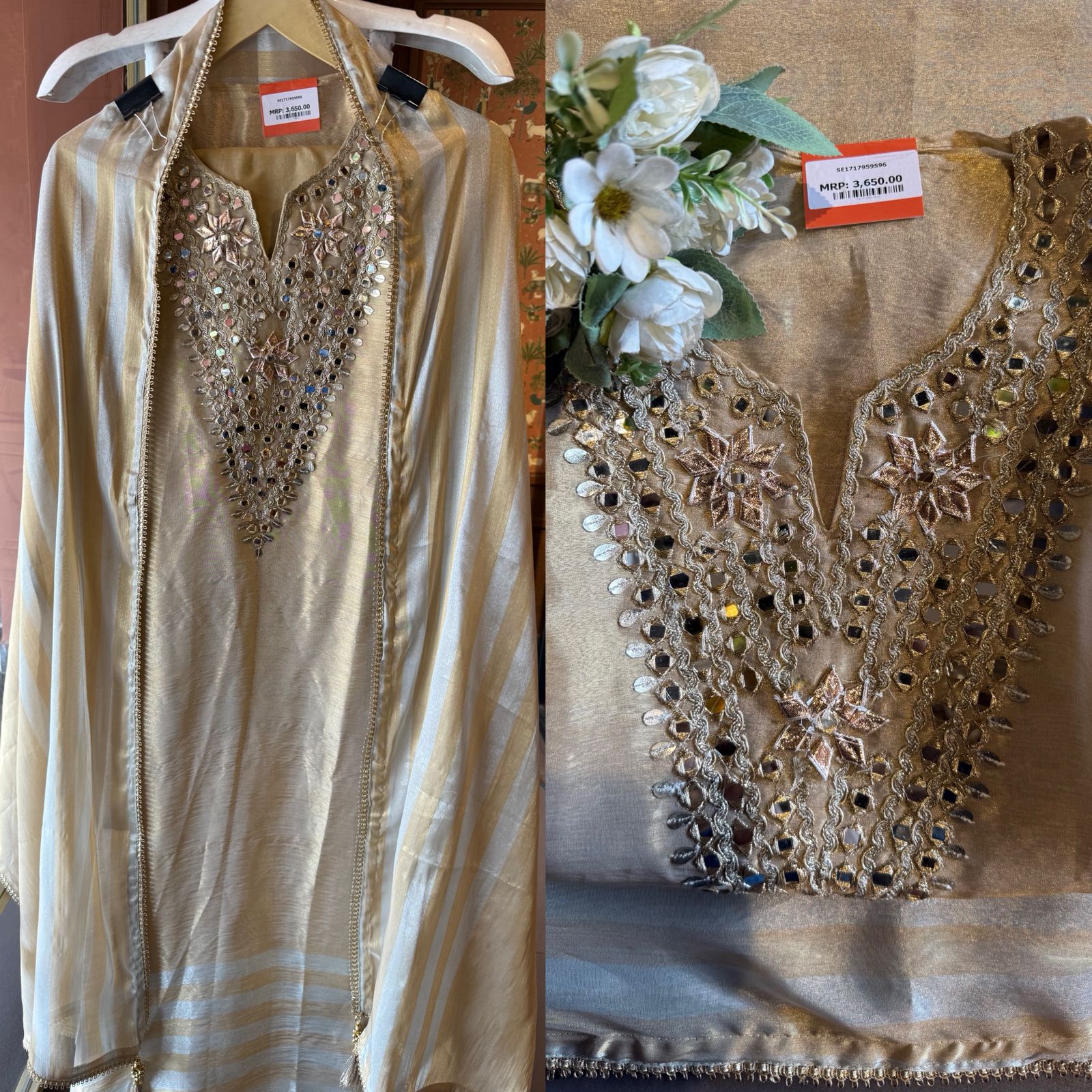 Beautiful formal Suit on giraffe tissue