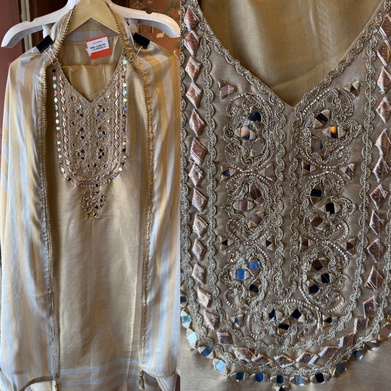 Beautiful formal Suit on giraffe tissue