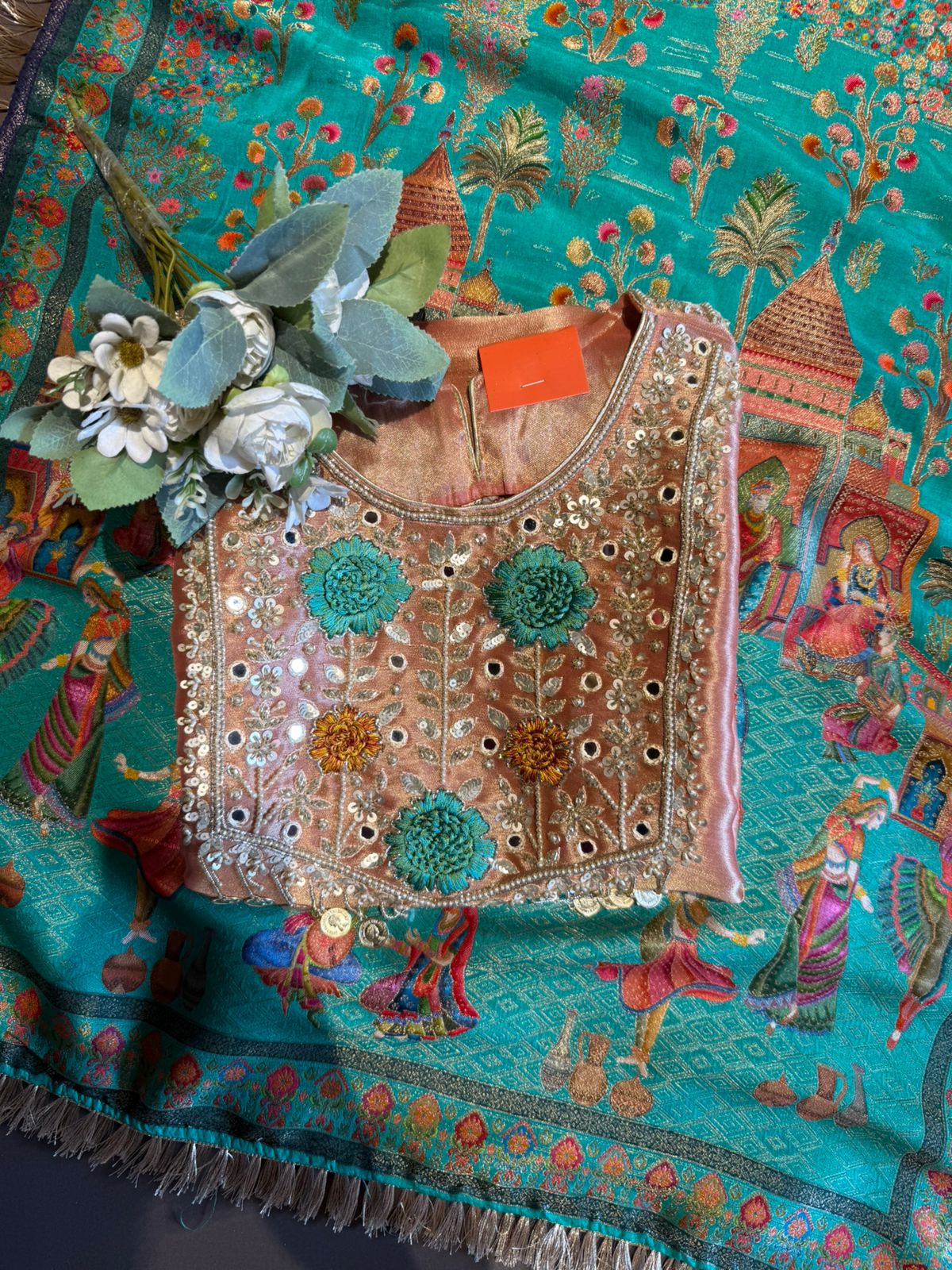 Shirt -Giraffe tissue Unstitched Shirt