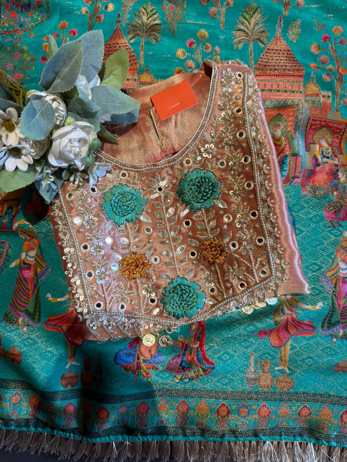 Shirt -Giraffe tissue Unstitched Shirt