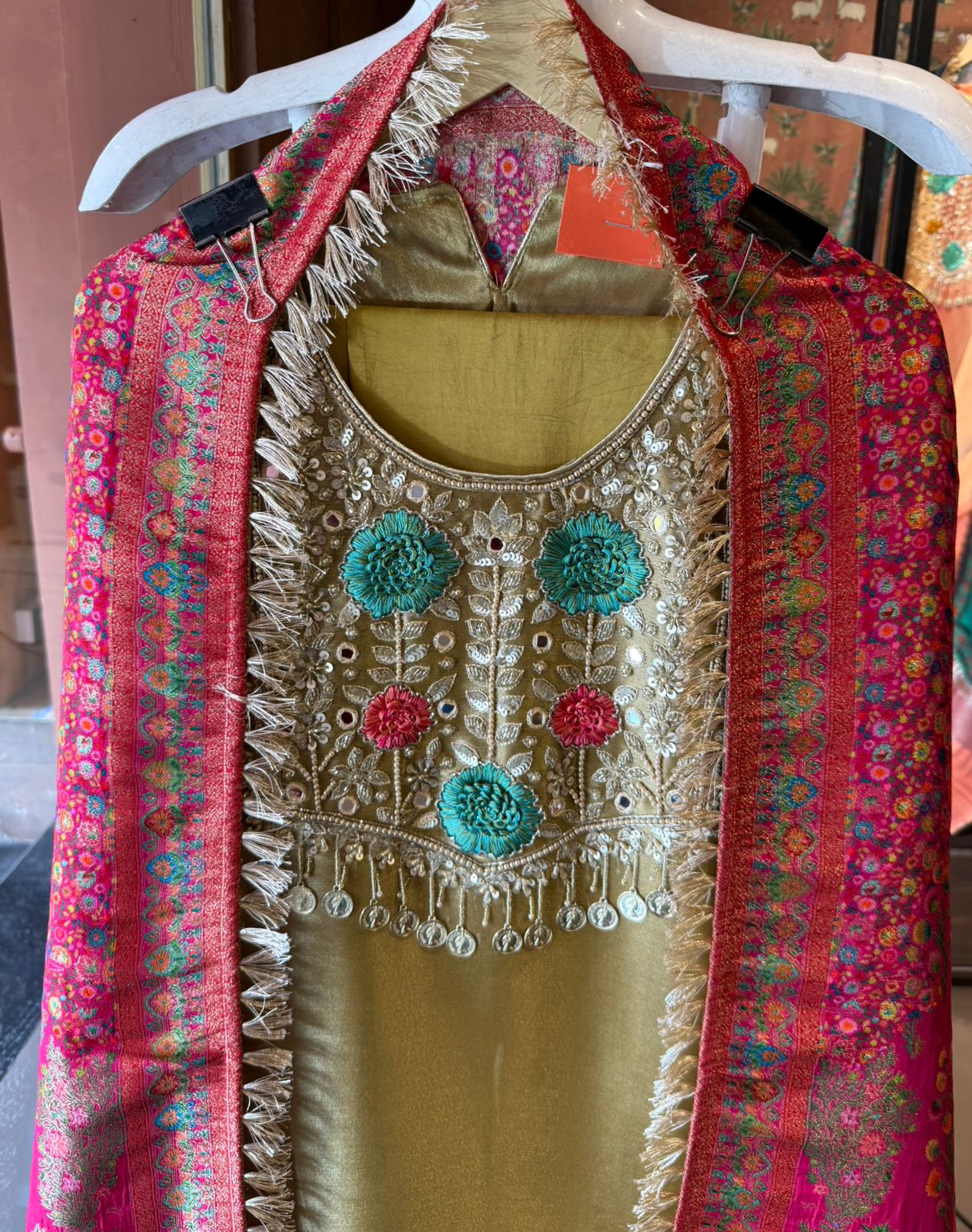 Shirt -Giraffe tissue Unstitched Shirt