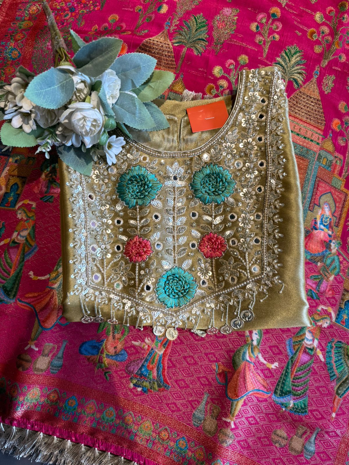 Shirt -Giraffe tissue Unstitched Shirt