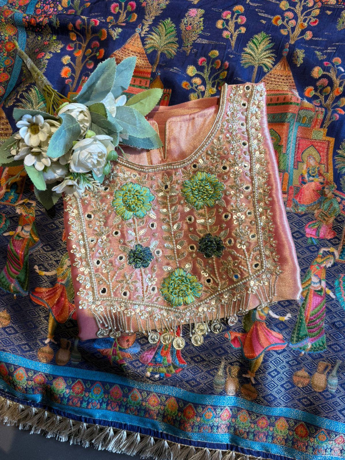 Shirt -Giraffe tissue Unstitched Shirt