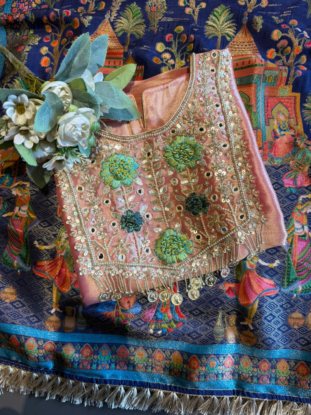 Shirt -Giraffe tissue Unstitched Shirt