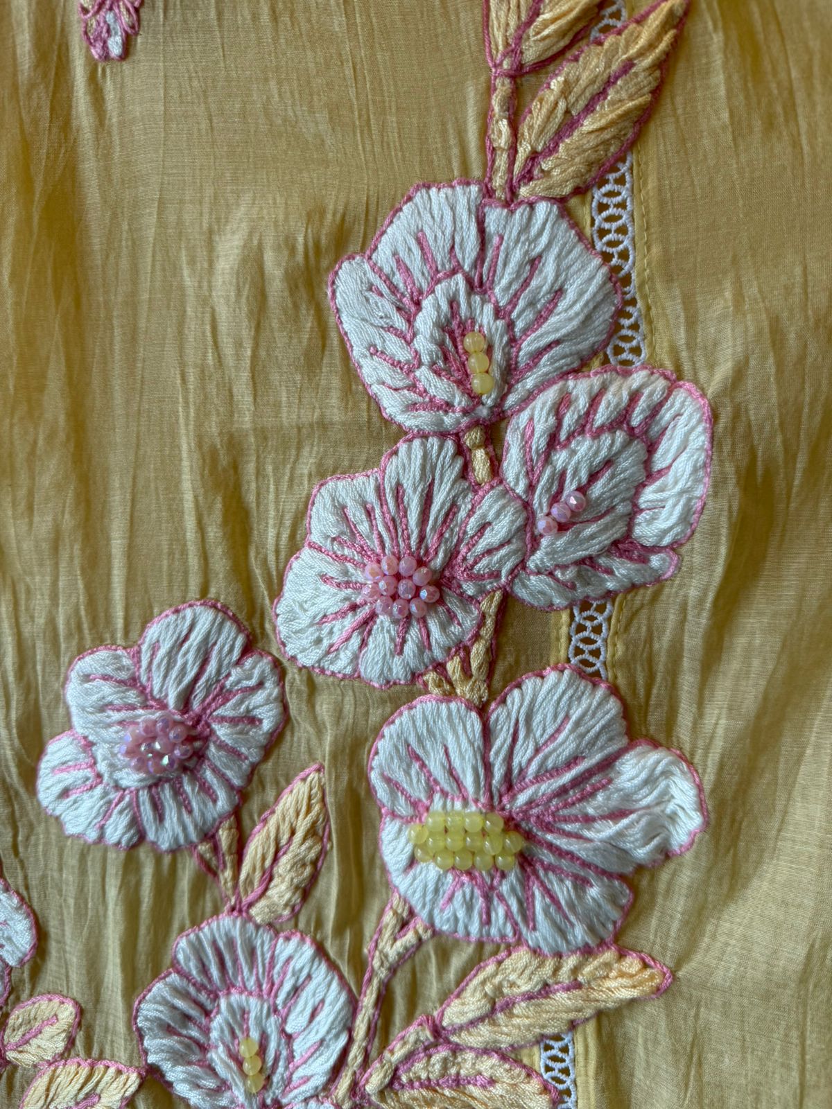 Mul Chanderi Embroidered Unstitched Suit