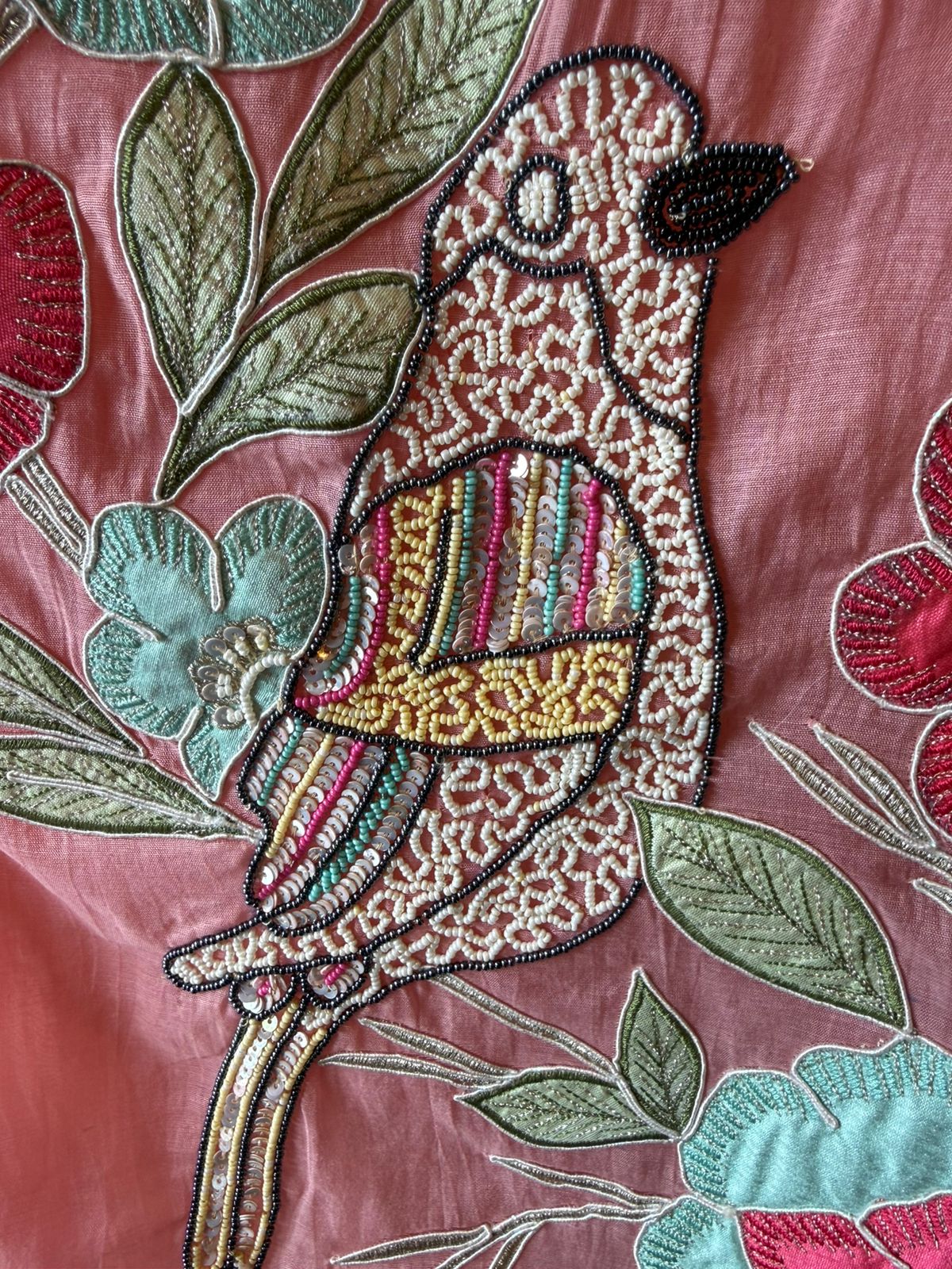 Floral & Bird Appliqué Mul Suit