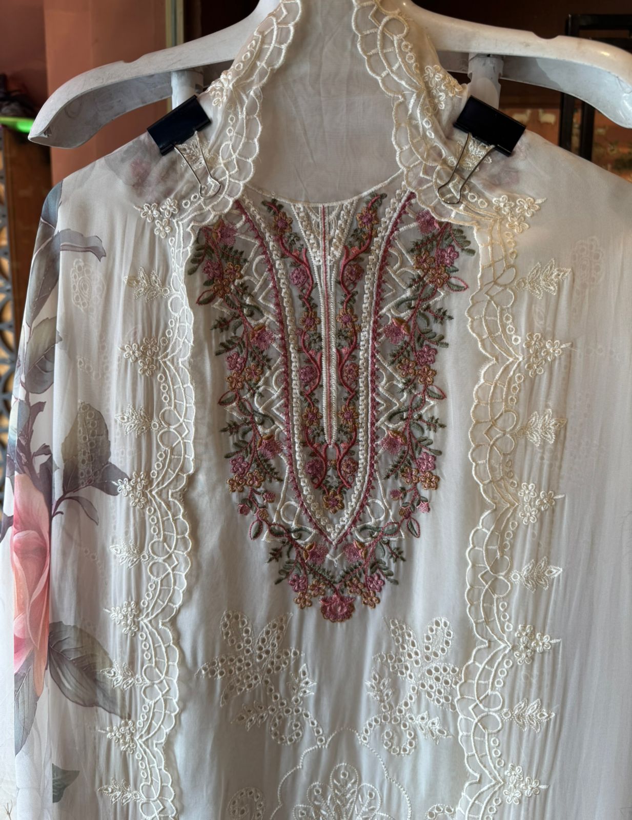 Soft organza Unstitched Shirt