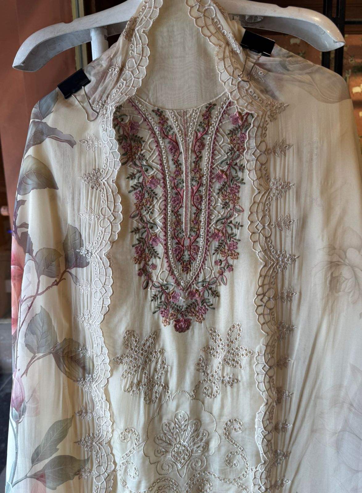 Soft organza Unstitched Shirt