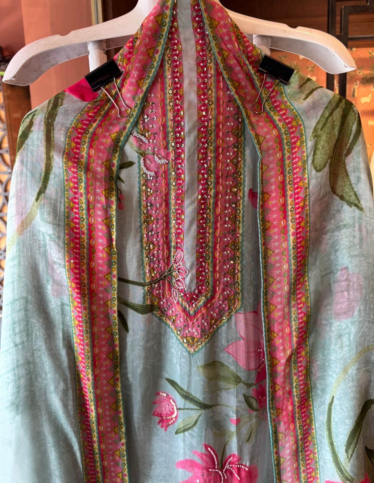 Organza Unstitched Suit