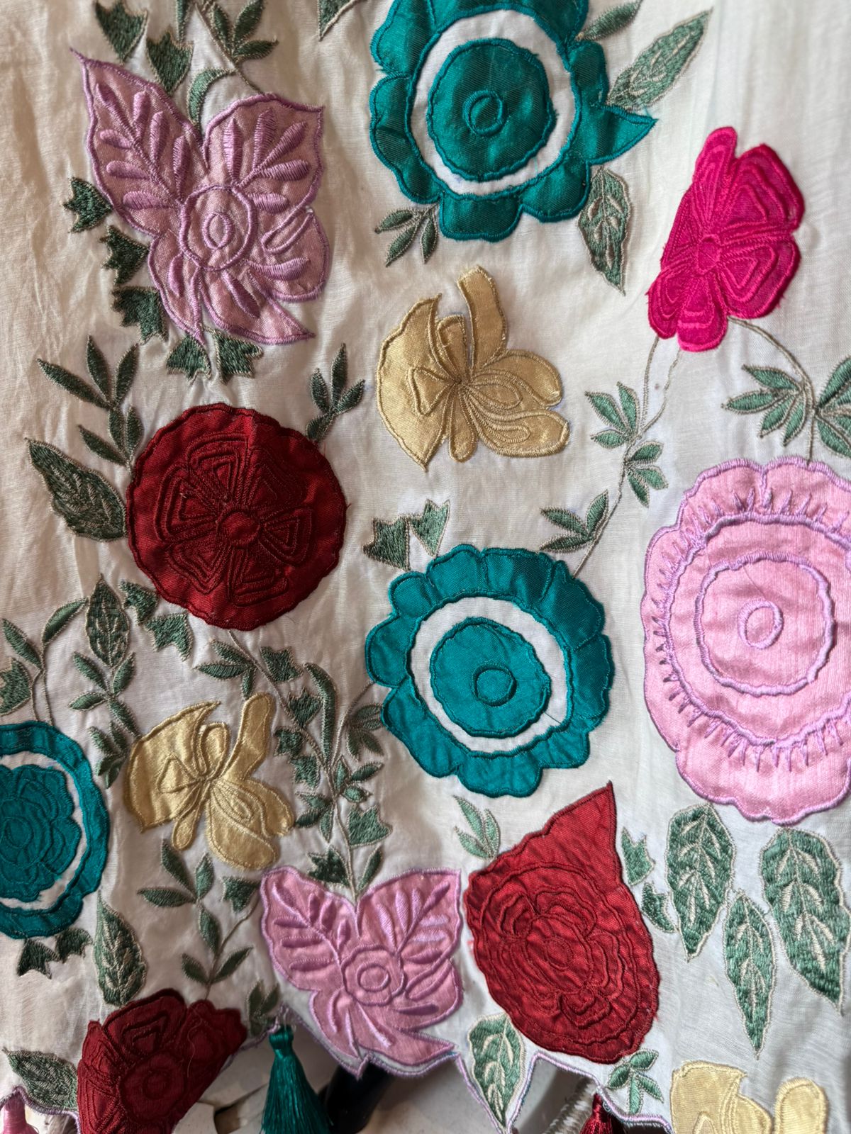 Soft Sheen Summer Mul Cotton Appliqué Suit