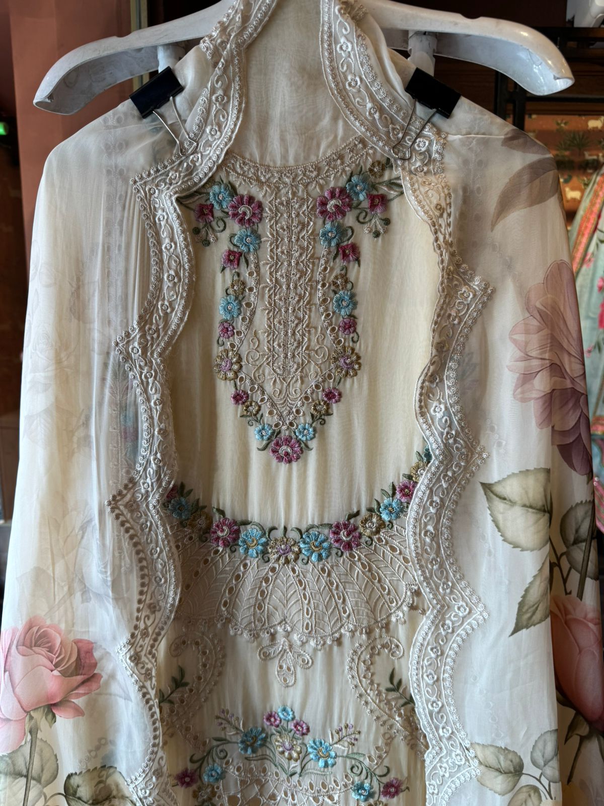 Soft organza Unstitched Shirt