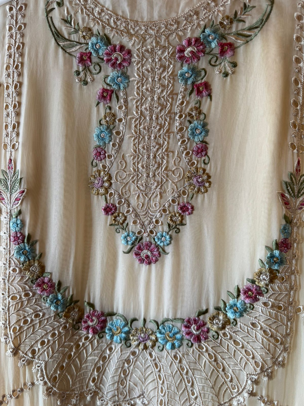 Soft organza Unstitched Shirt