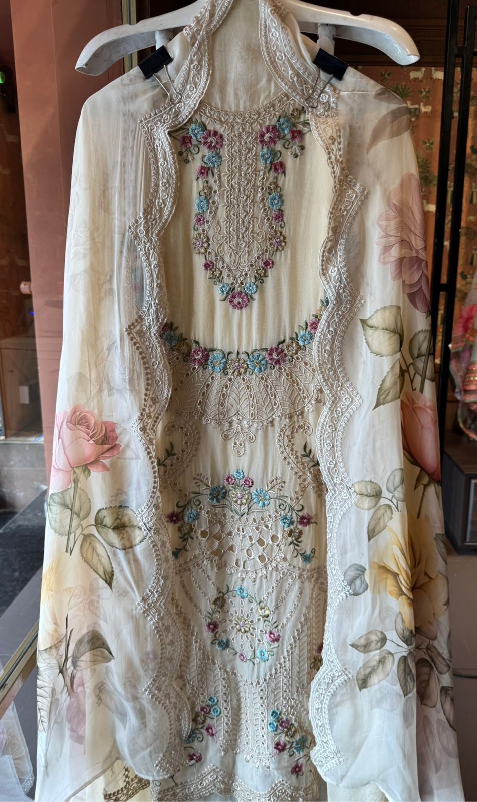 Soft organza Unstitched Shirt