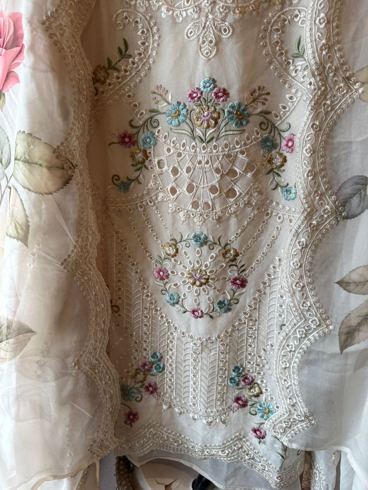Soft organza Unstitched Shirt