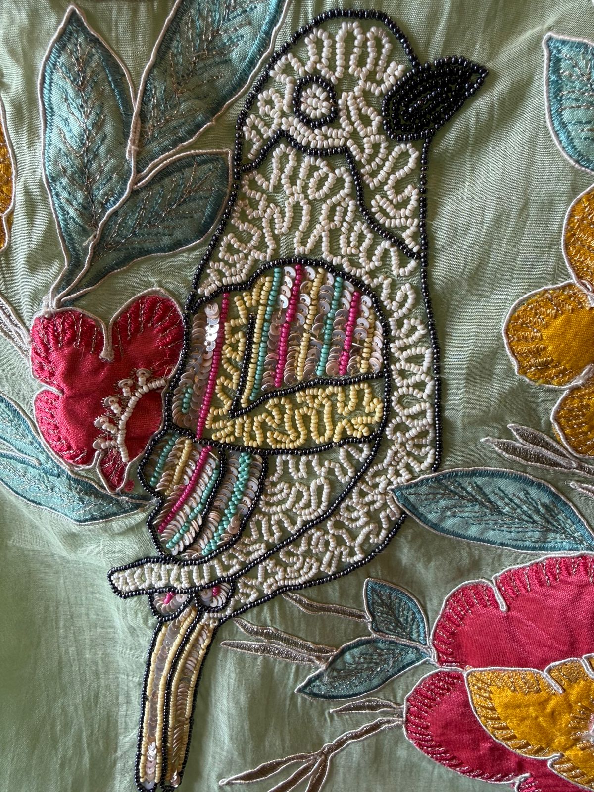 Floral & Bird Appliqué Mul Suit