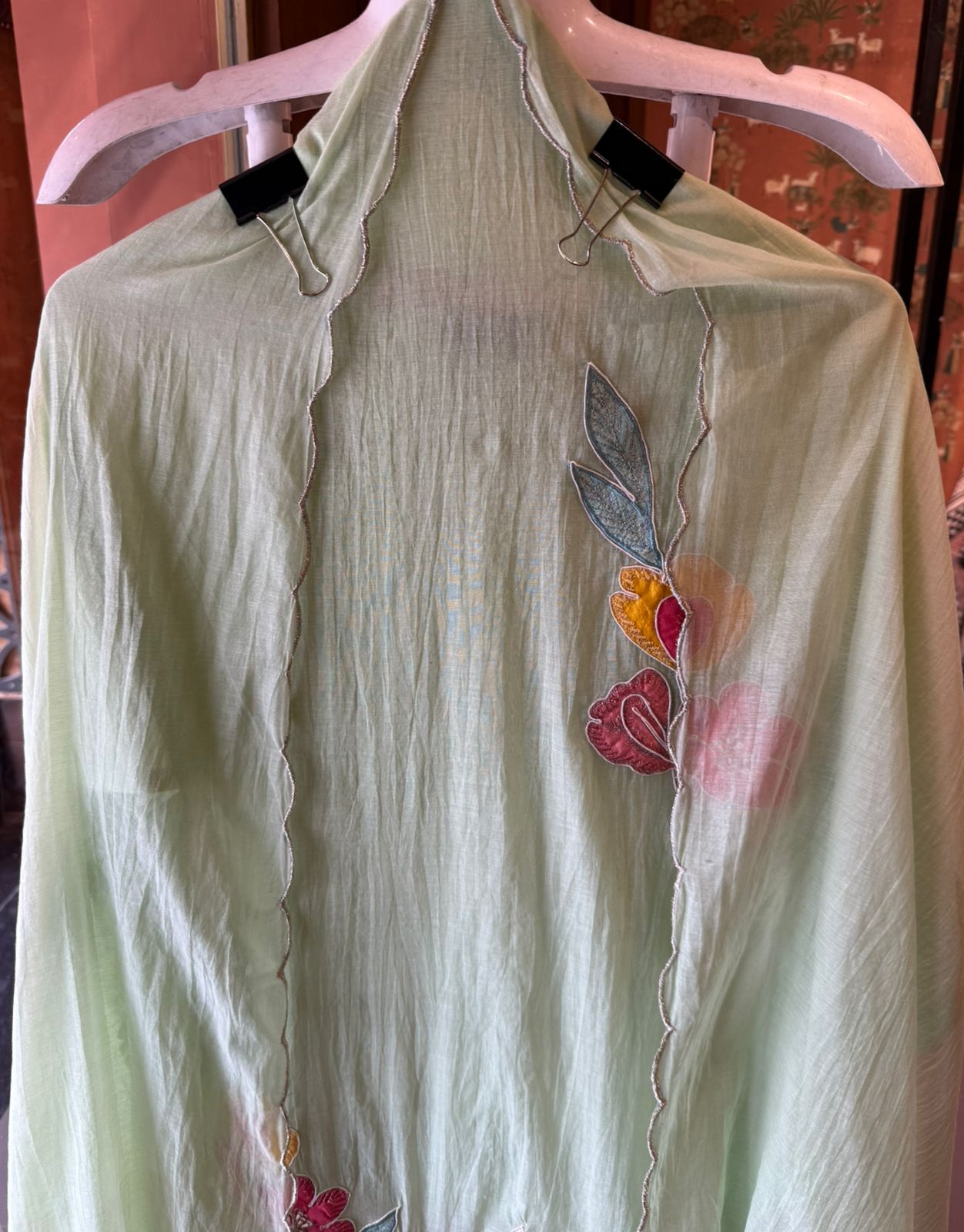 Floral & Bird Appliqué Mul Suit