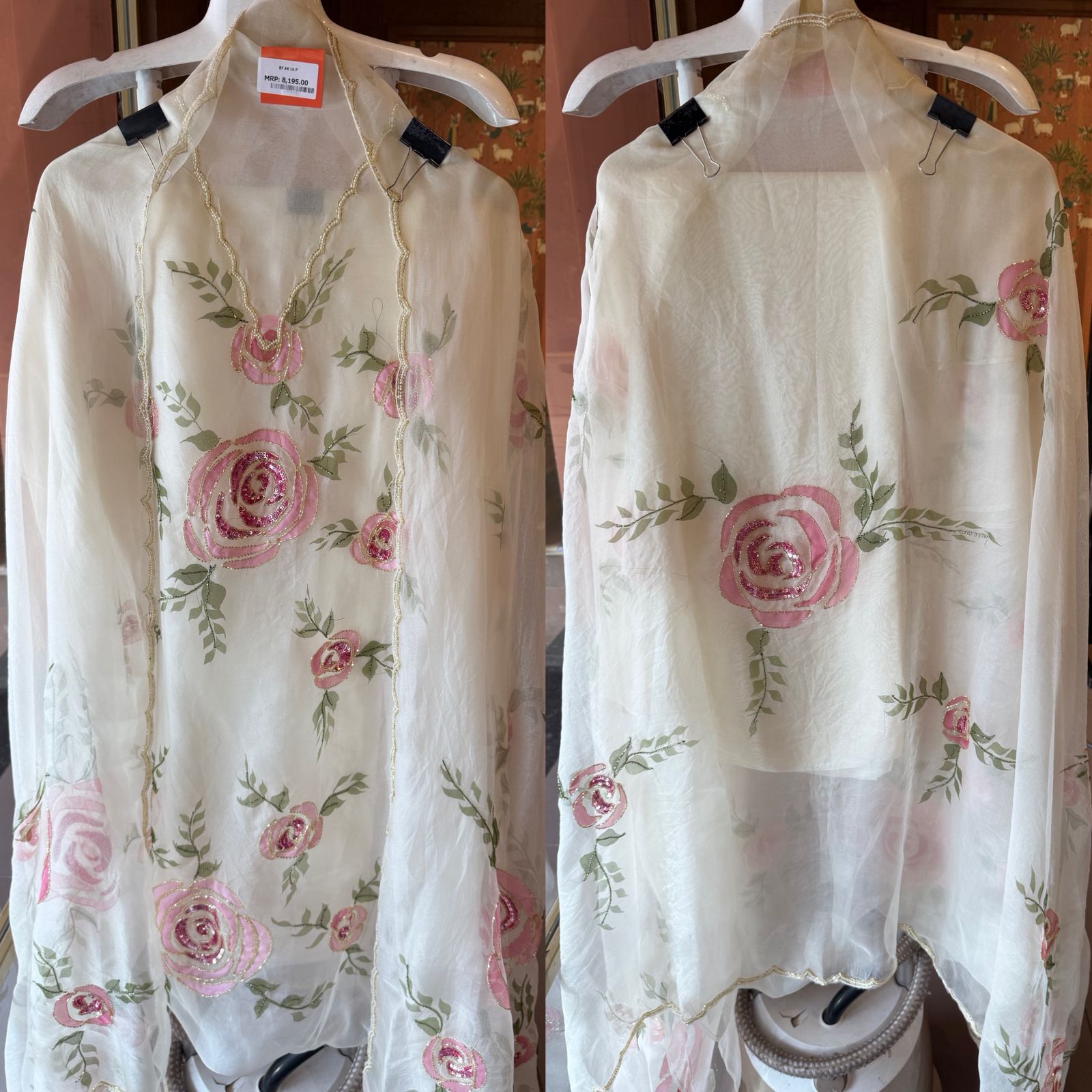 Blush Rose Élan 3D Floral Organza Ensemble