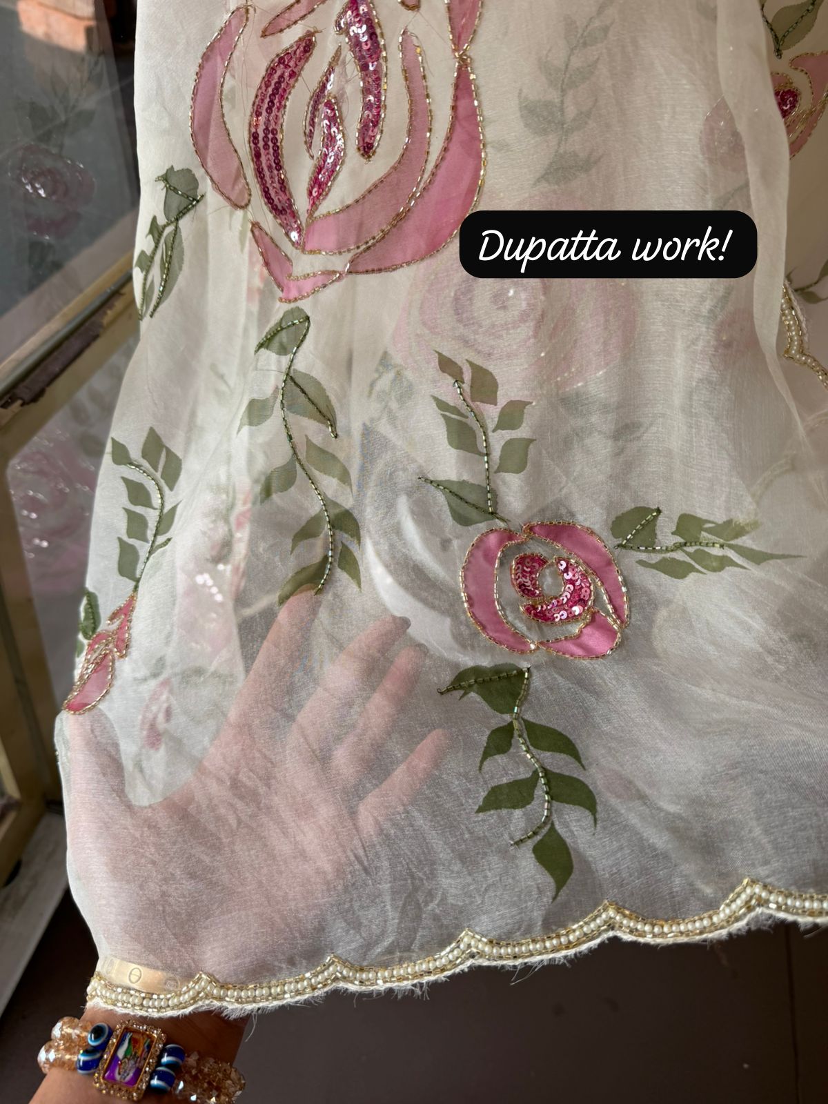 Blush Rose Élan 3D Floral Organza Ensemble