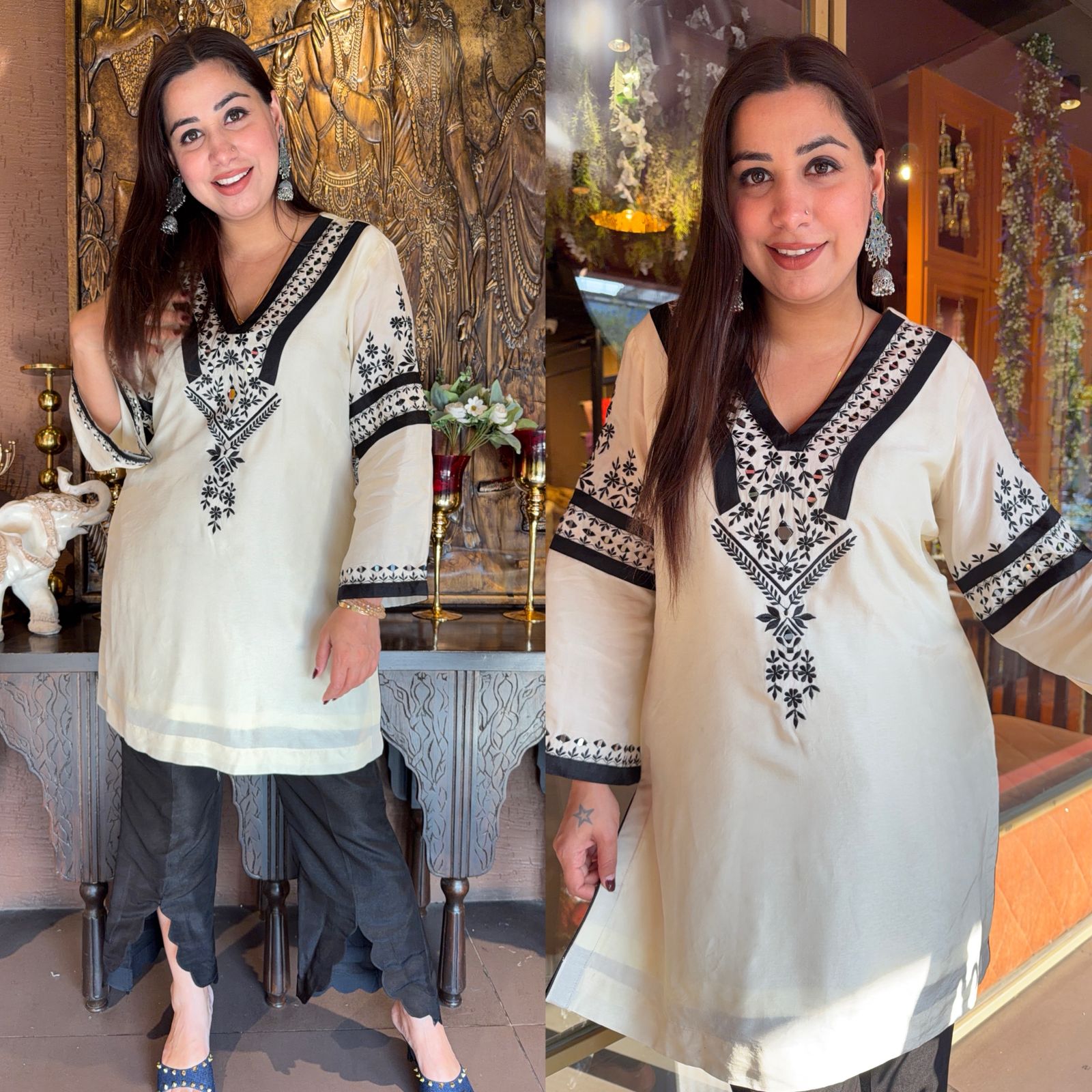 Kurta -Soft premium Silk in elegant ivory tone