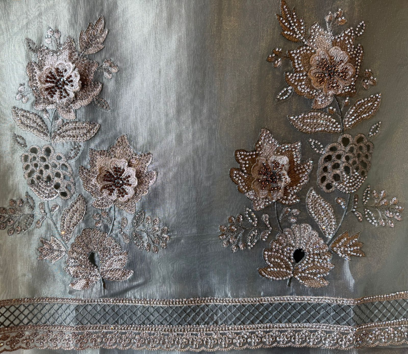 Premium Glass tissue Unstitched Suit