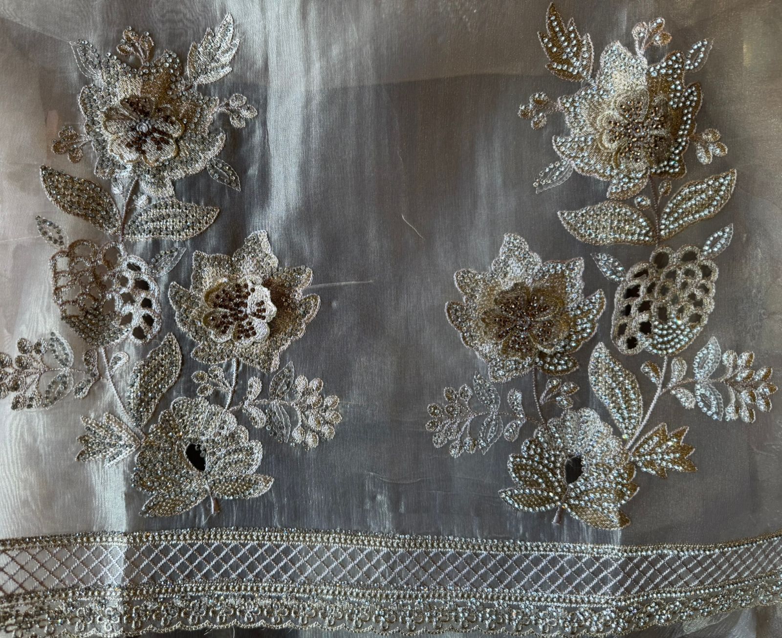 Premium Glass tissue Unstitched Suit