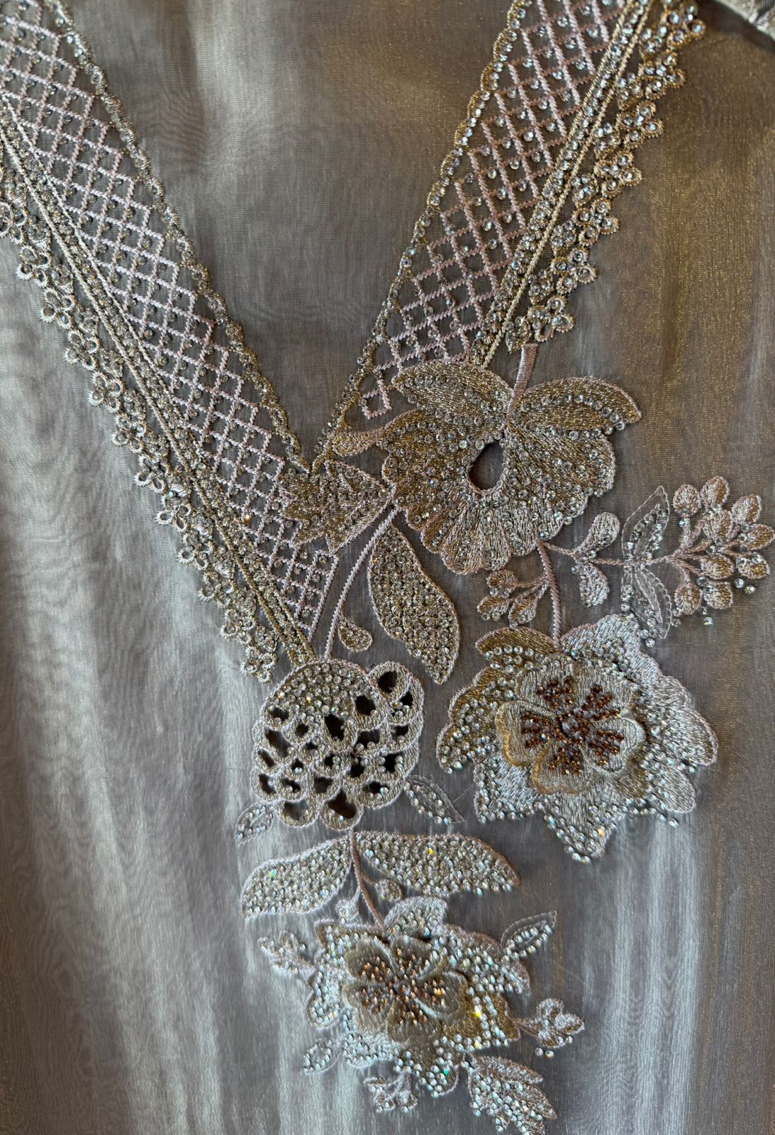 Premium Glass tissue Unstitched Suit