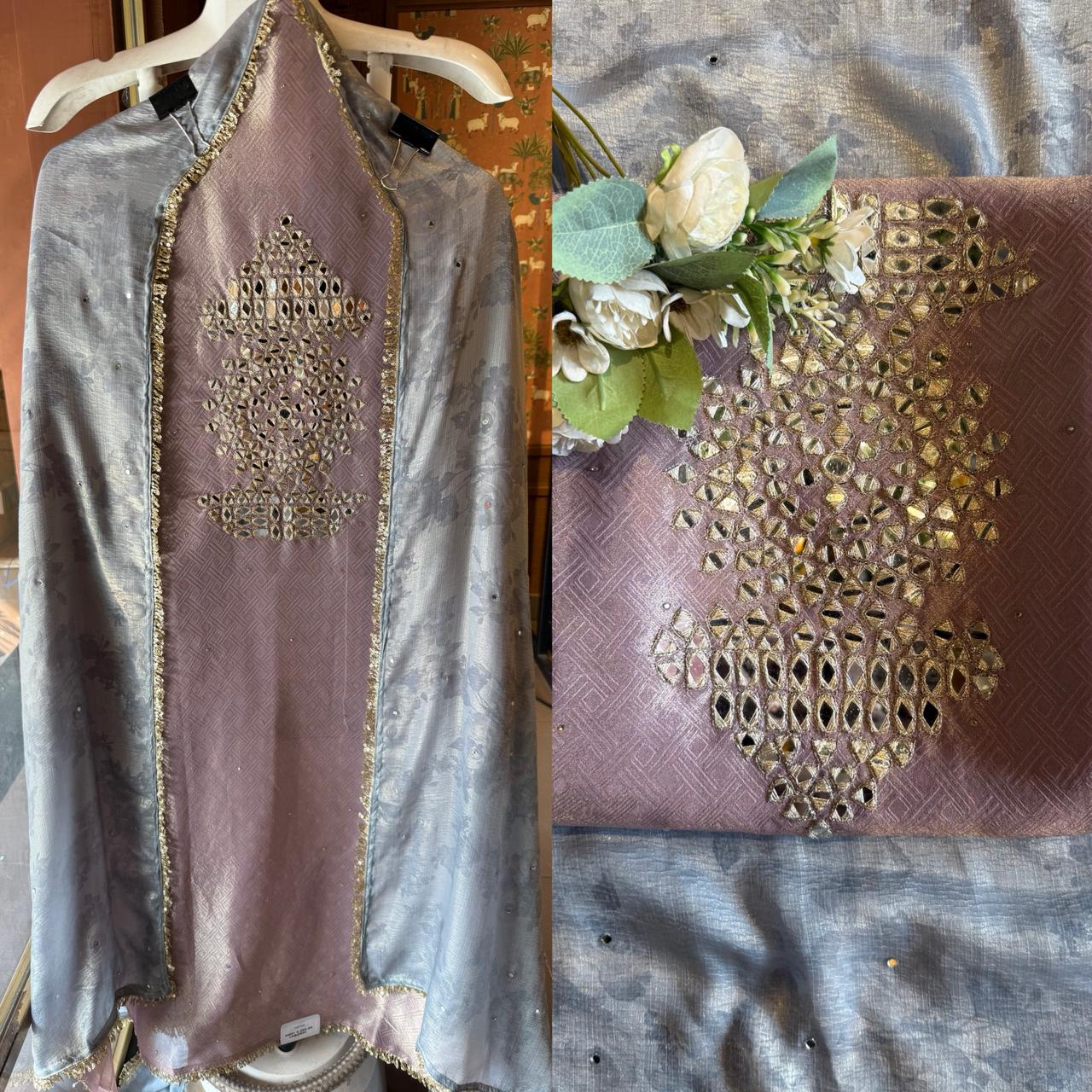 Premium textured tissue fabric suit