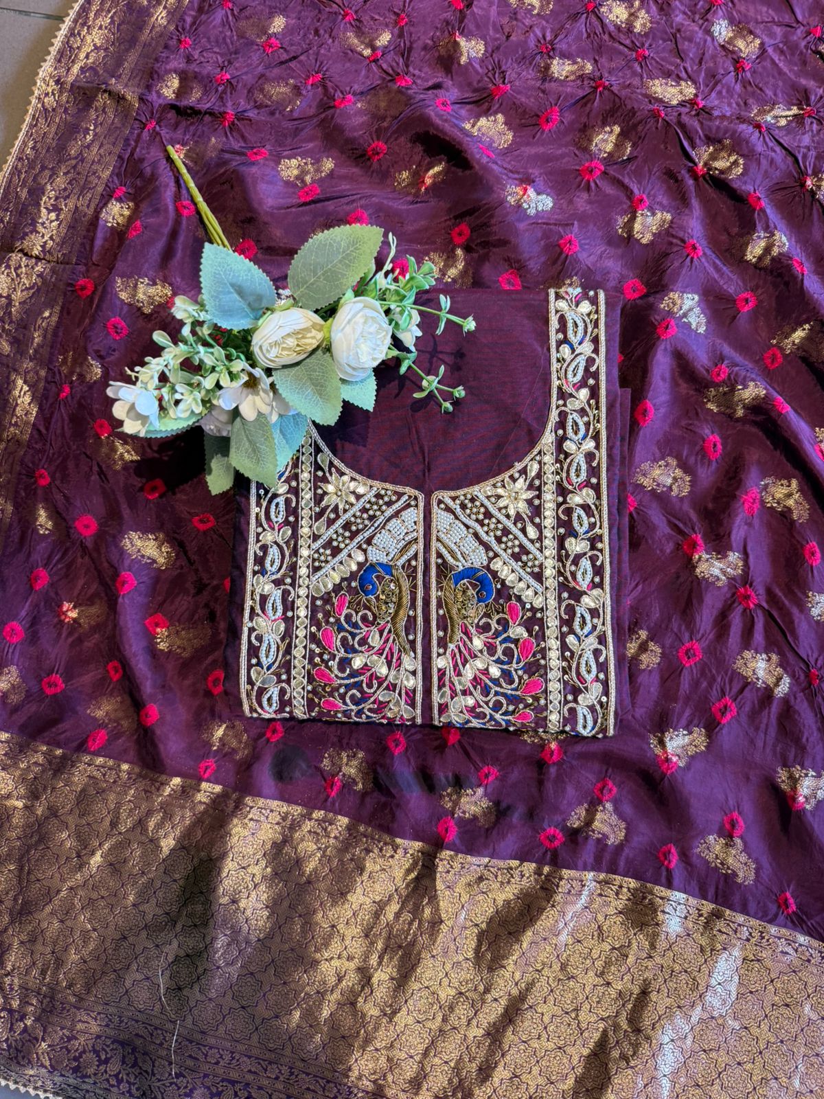 Premium chanderi silk suit