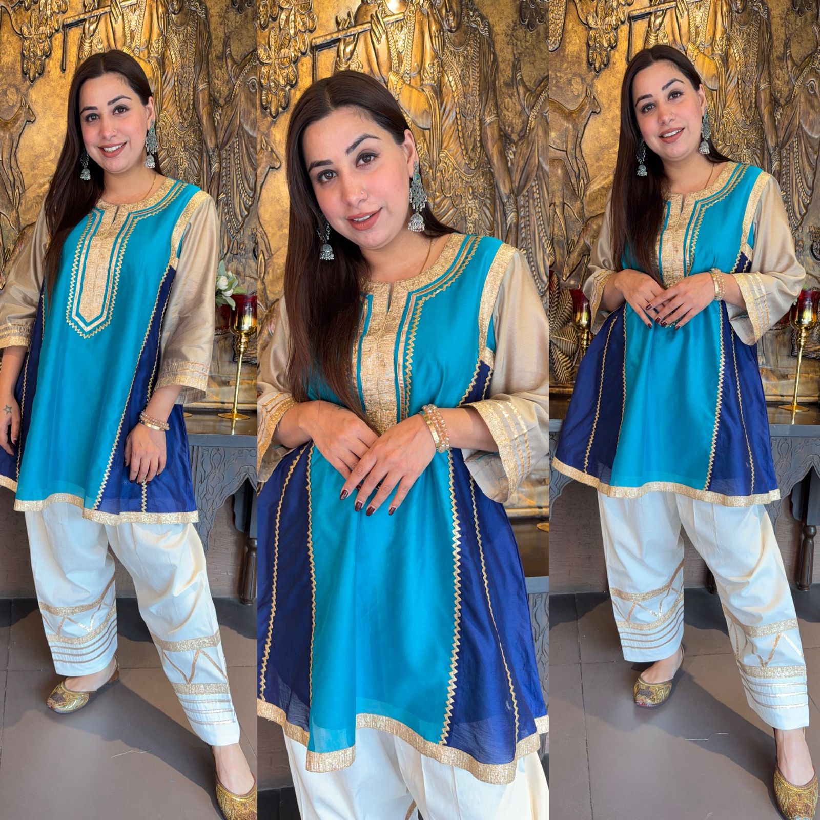 Celebrity Inspired Pure Chanderi Elegance Festive Luxe Kurta