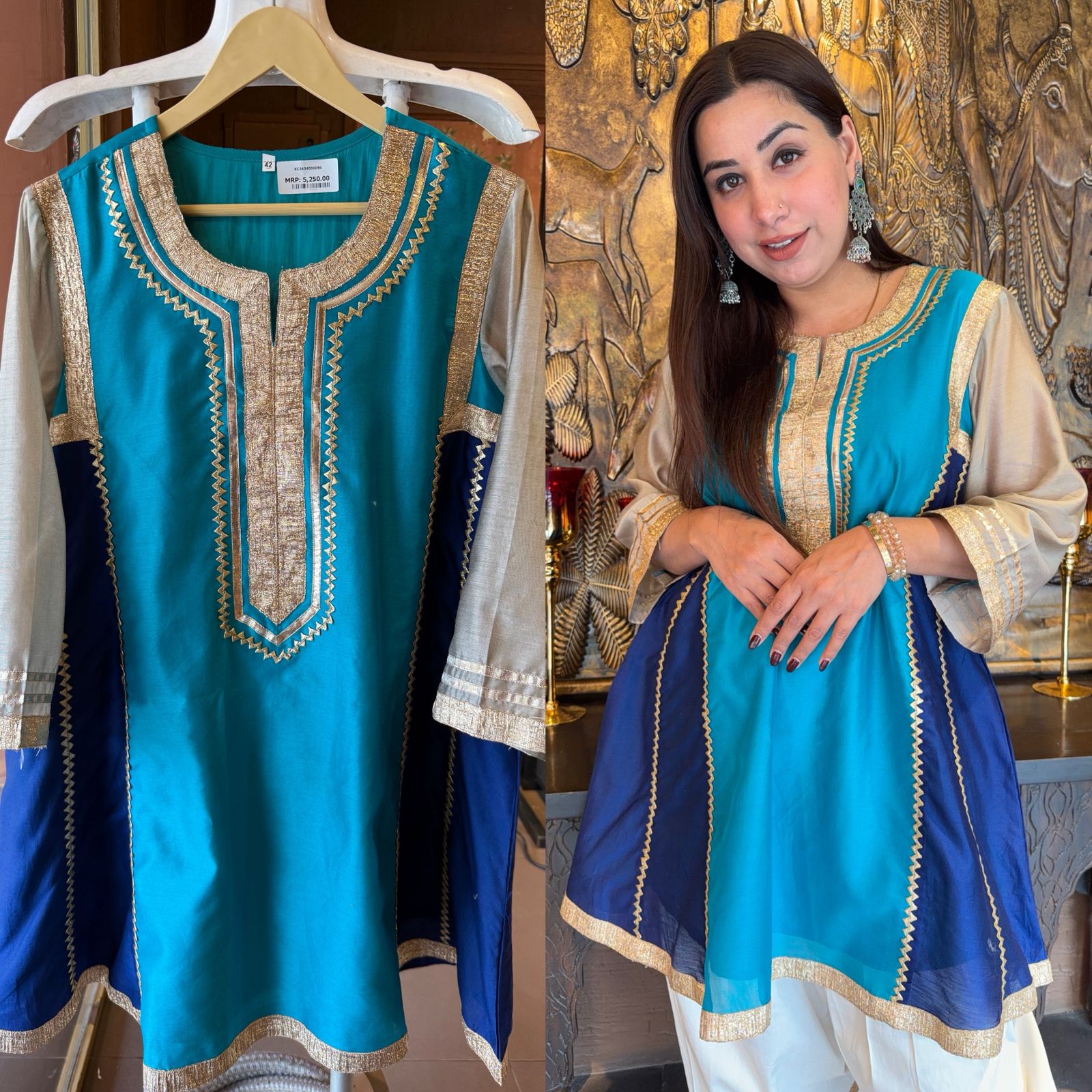 Celebrity Inspired Pure Chanderi Elegance Festive Luxe Kurta